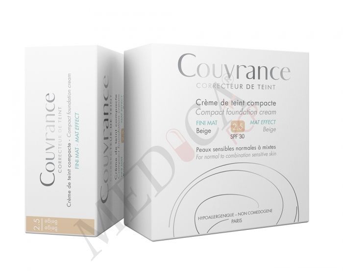 Avène Couvrance Oil Free Compact Foundation Cream Natural 2
